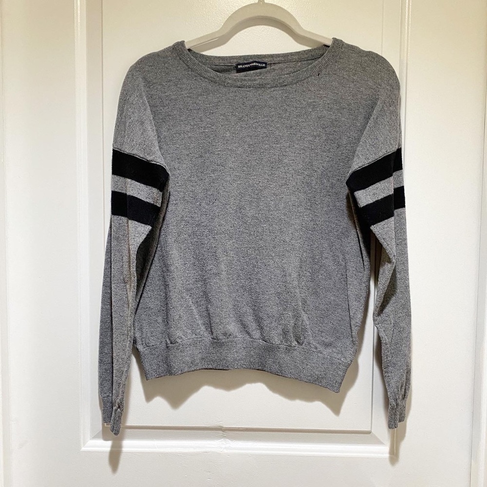 Brandy Melville Gray long sleeve w/ black stripes